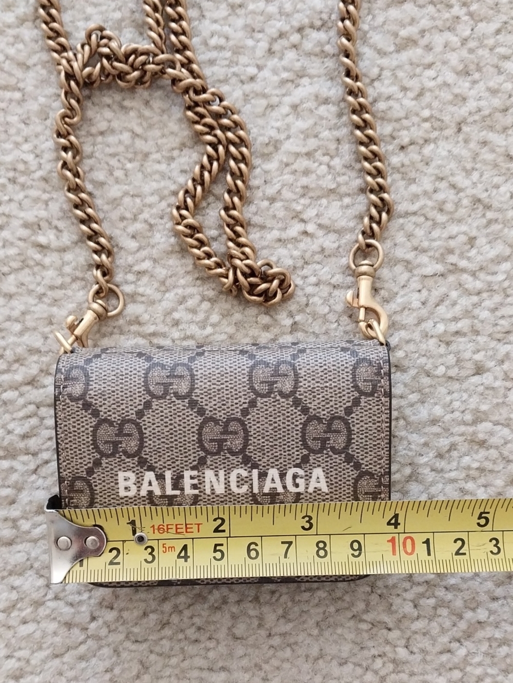 GUCCI X BALENCIAGA GG WEB SUPREME HACKER PROJECT WALLET ON CHAIN WOC - Picture 13 of 14